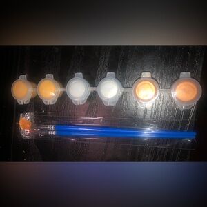 Metallic Pigment and Paint with Brushes